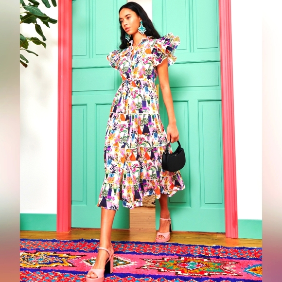 NWT CeliaB Aruna Dress-multi - Picture 2 of 2